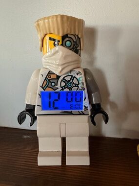 LEGO White Ninjago Zane Digital Alarm Clock - tested works